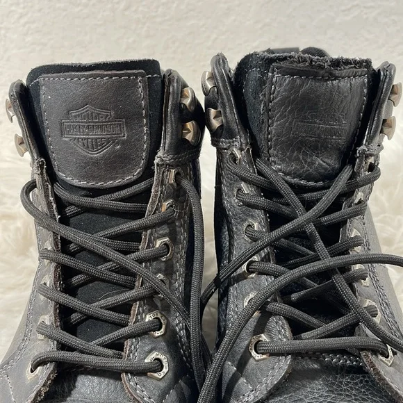 HARLEY DAVIDSON WOMEN'S TYLER MOTORCYCLE BOOTS ROUND TOE LEATHER - Picture 13 of 16